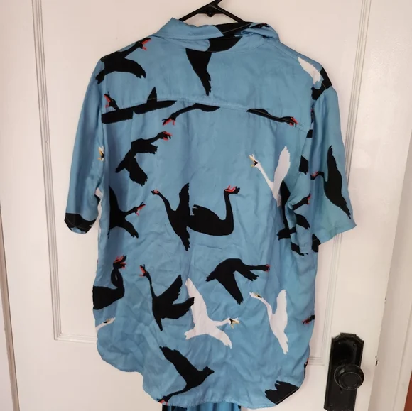 Silk Laundry 90s Slip Dress and Boyfriend Shirt in Swan - Picture 7 of 7